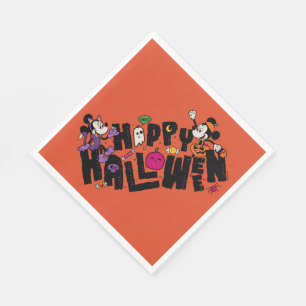 Mickey and Minnie - Happy Halloween Napkin