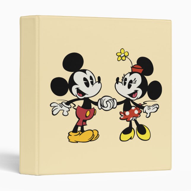 Mickey and Minnie Holding Hands Binder (Front/Spine)