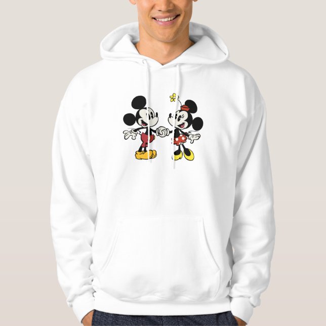 Mickey and Minnie Holding Hands Hoodie (Front)