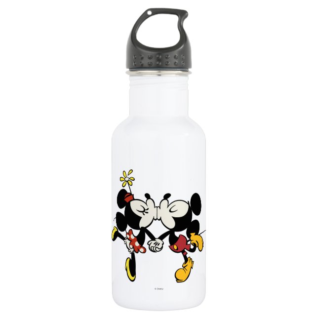 Mickey and Minnie Kissing 532 Ml Water Bottle (Front)