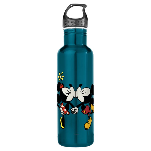 Mickey and Minnie Kissing 710 Ml Water Bottle (Front)