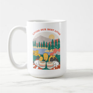 Mickey and Minnie   Living Our Best Lives  Coffee Mug