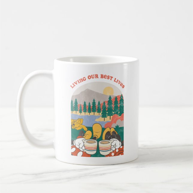Mickey and Minnie | Living Our Best Lives Coffee Mug (Left)