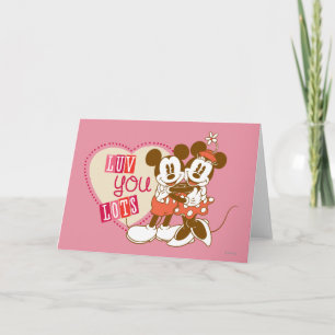 Mickey and Minnie Luv You Lots Holiday Card