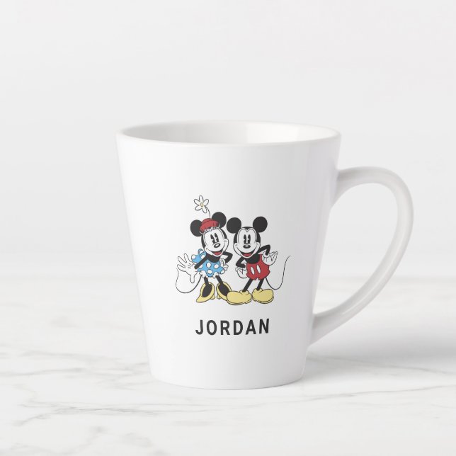 Mickey and Minnie Mouse Latte Mug (Right)