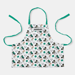 Mickey and Minnie   St. Patrick's Day Pattern Apron