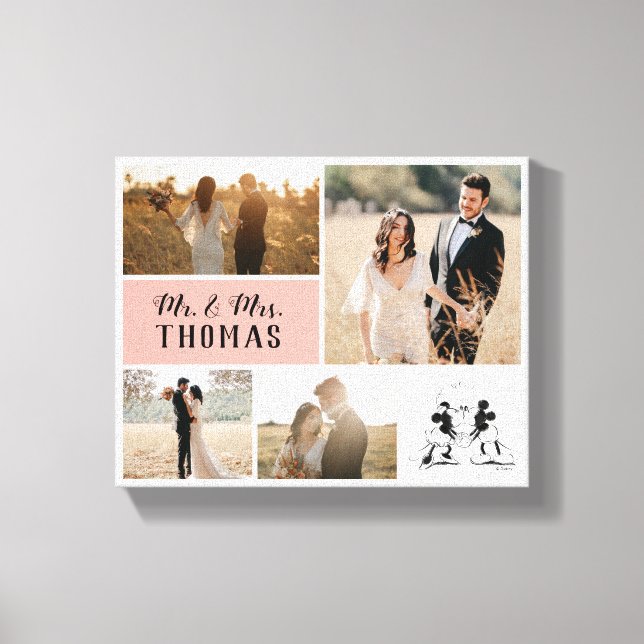 Mickey and Minnie - Wedding Photo Collage Canvas Print (Front)