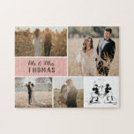 Mickey and Minnie - Wedding Photo Collage Jigsaw Puzzle<br><div class="desc">Personalize this beautuiful Mickey and Minnie Wedding Photo Collage jigsaw puzzle with your favourite wedding photos. Make it extra special by adding your last name or custom text!</div>