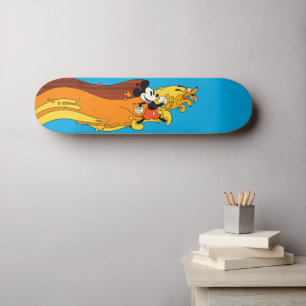 Mickey and Pluto Colourful Wave Skateboard