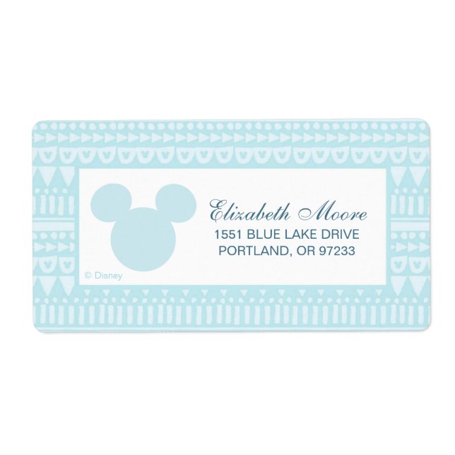 Mickey | Blue Aztec Baby Shower (Front)