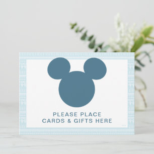 Mickey   Blue Aztec Baby shower Cartes & Cadeaux