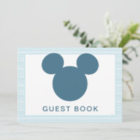Mickey | Blue Aztec Baby Shower Guest Book