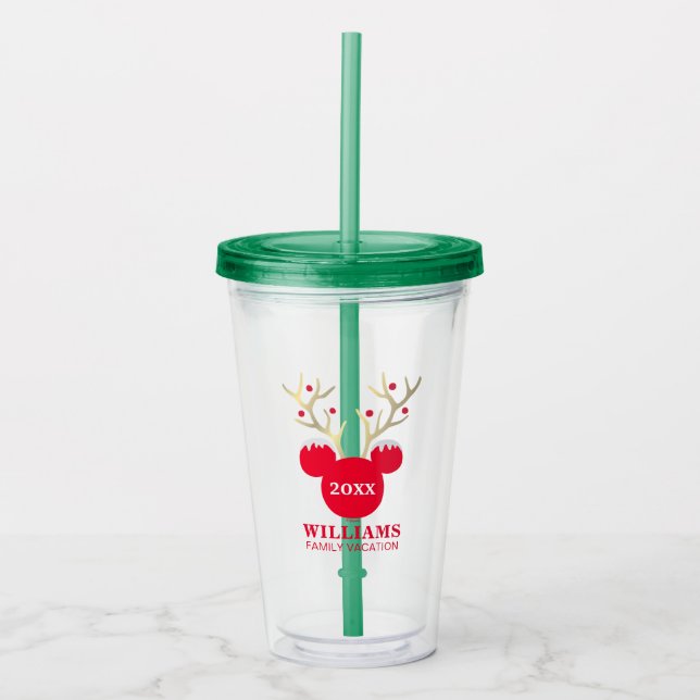 Mickey | Christmas Family Vacation Acrylic Tumbler (Front)