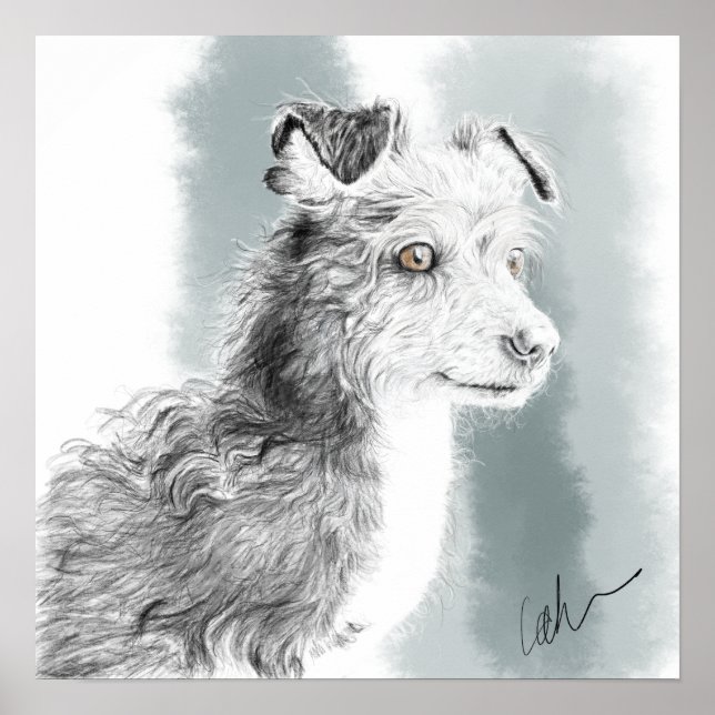 Mickey dog drawing poster (Front)