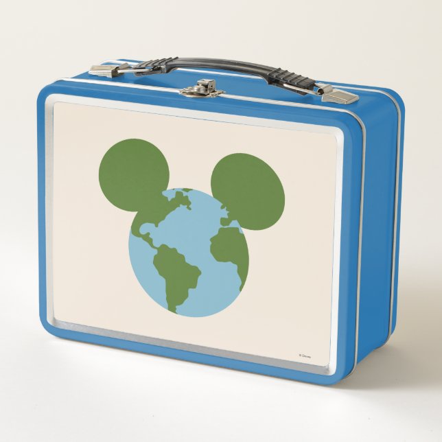 Mickey Earth Icon Metal Lunch Box (Front)
