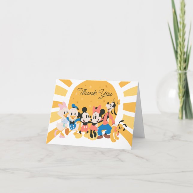 Mickey et amis Sunshine Baby shower Merci (Devant)