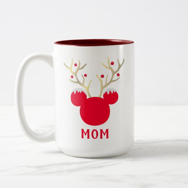 Mickey | Family Christmas  - Mom Two-Tone Coffee Mug (Left)