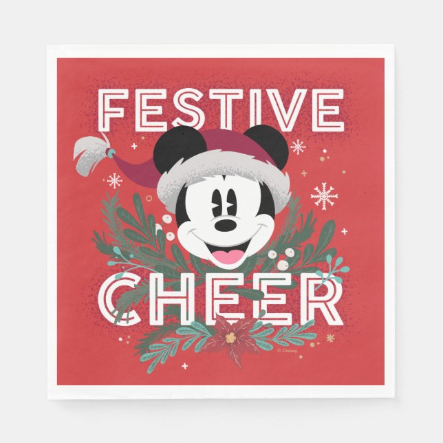 Mickey | Festive Cheer Napkin (Front)
