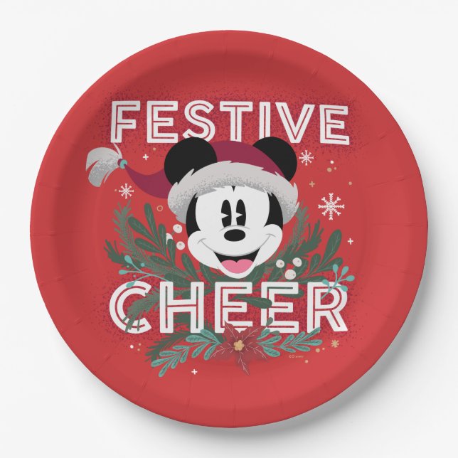 Mickey | Festive Cheer Paper Plate (Front)