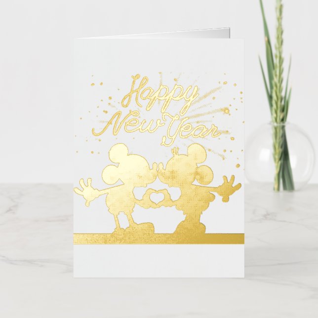 Mickey Folded Foil Holiday Card (Front)