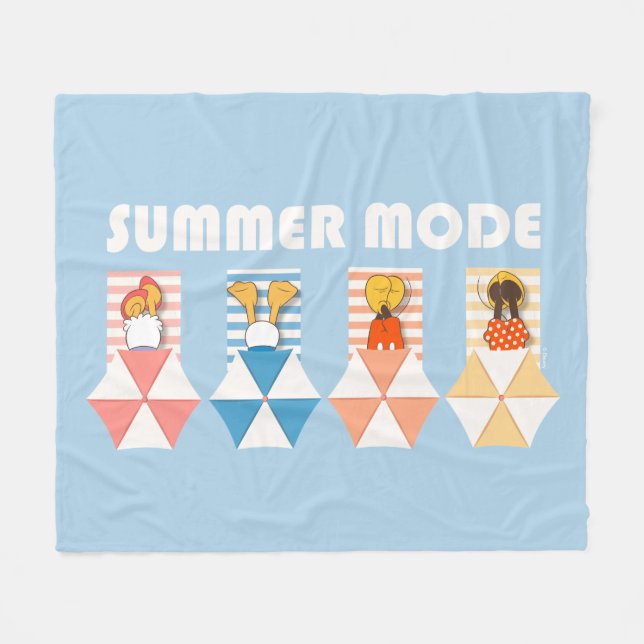 Mickey & Friends | Beach Summer Mode Fleece Blanket (Front (Horizontal))