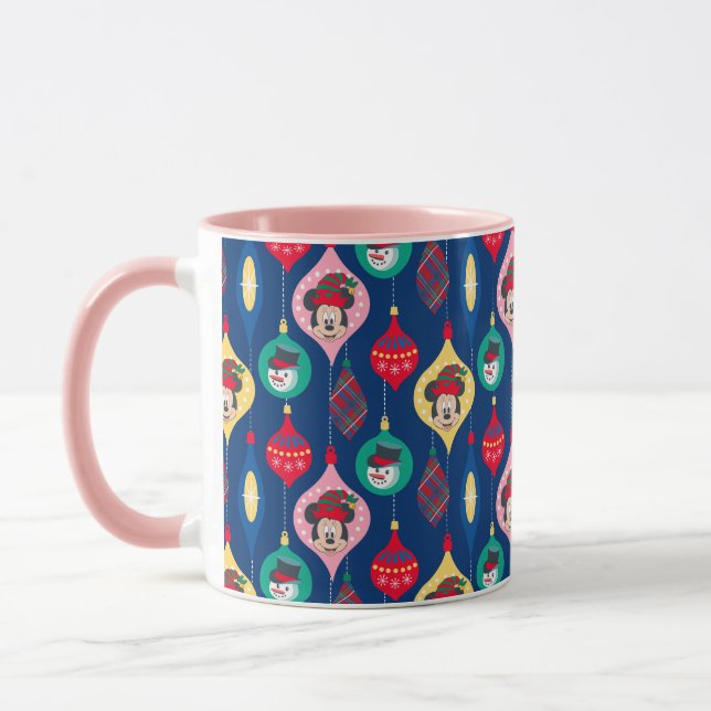 Mickey & Friends | Christmas Ornament Pattern Mug (Left)