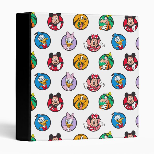 Mickey & Friends Classic Circles Pattern Binder (Front/Spine)