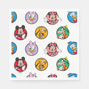 Mickey & Friends Classic Circles Pattern Napkin