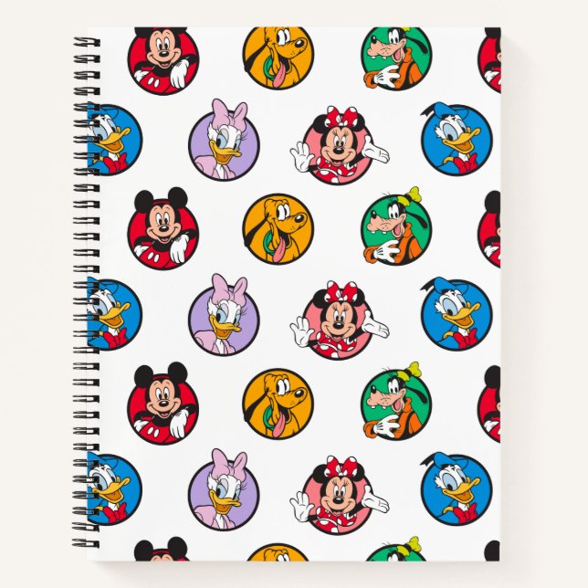 Mickey & Friends Classic Circles Pattern Notebook (Front)