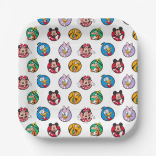 Mickey & Friends Classic Circles Pattern Paper Plate