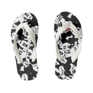 Mickey & Friends   Classic Mickey Pattern Kid's Flip Flops