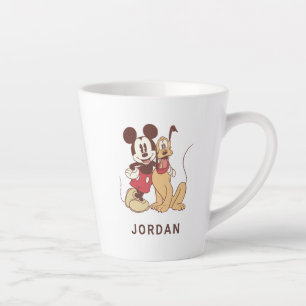 Mickey & Friends   Classic Mickey & Pluto Latte Mug