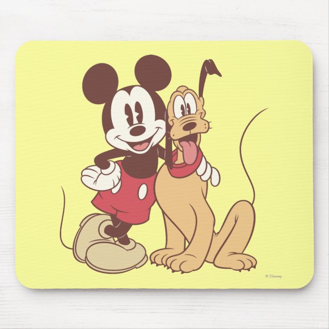 Mickey & Friends | Classic Mickey & Pluto Mouse Pad (Front)