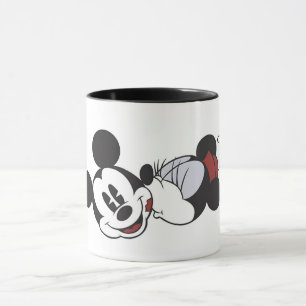 Mickey & Friends classic Minnie kissing Mickey Mug