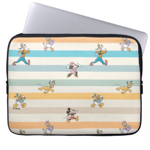 Mickey & Friends Classic Multi-Stripe Pattern Laptop Sleeve