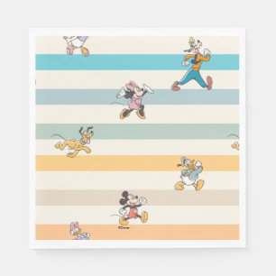 Mickey & Friends Classic Multi-Stripe Pattern Napkin