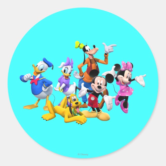 Mickey & Friends | Clubhouse Classic Round Sticker (Front)
