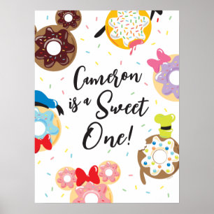 Mickey & Friends Doughnut Sweet One - First Birthd Poster
