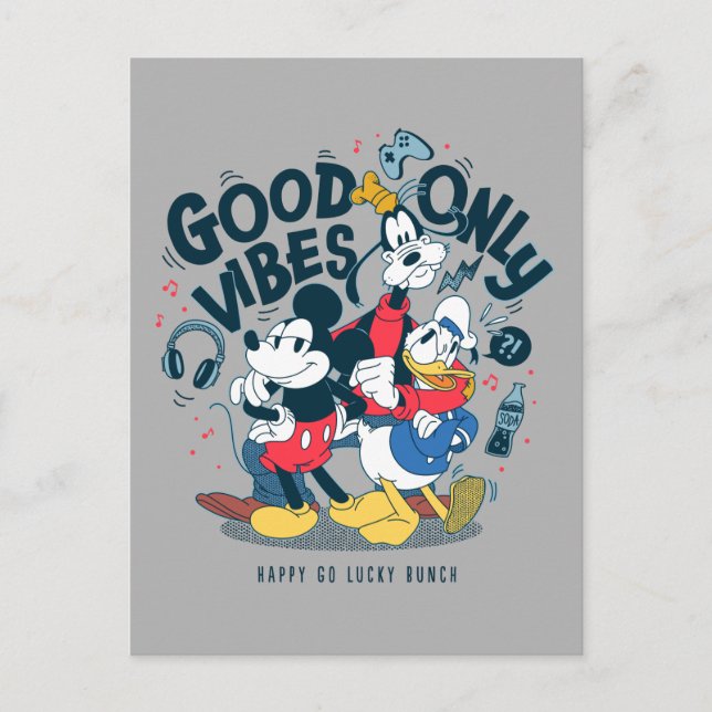 Mickey & Friends | Good Vibes Only Postcard (Front)