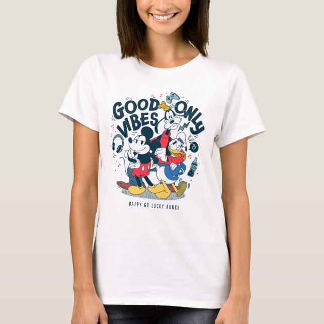 Mickey & Friends | Good Vibes Only T-Shirt (Front)