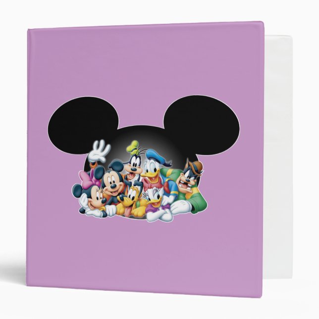 Mickey & Friends | Group in Mickey Ears Binder (Front/Inside)