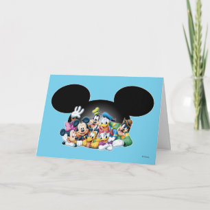 Mickey & Friends   Group in Mickey Ears Card