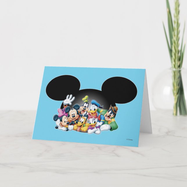 Mickey & Friends | Group in Mickey Ears Card (Front)