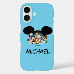 Mickey & Friends   Group in Mickey Ears iPhone 16 Case