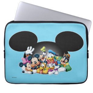 Mickey & Friends   Group in Mickey Ears Laptop Sleeve