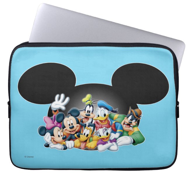Mickey & Friends | Group in Mickey Ears Laptop Sleeve (Front)