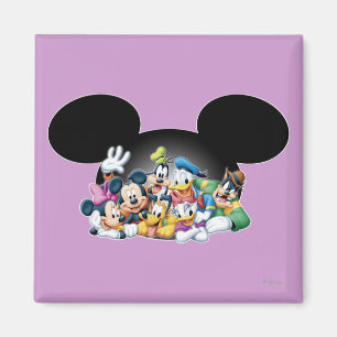 Mickey & Friends   Group in Mickey Ears Magnet