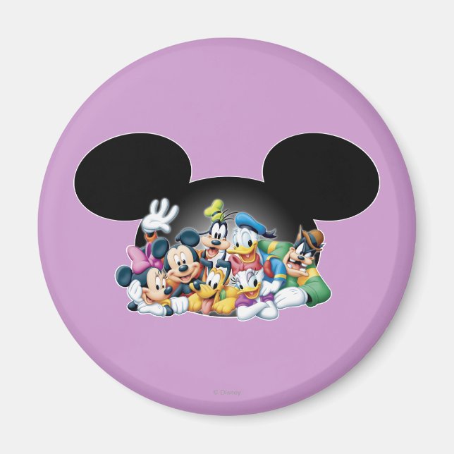 Mickey & Friends | Group in Mickey Ears Magnet (Front)