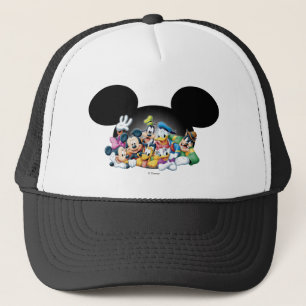Mickey & Friends   Group in Mickey Ears Trucker Hat