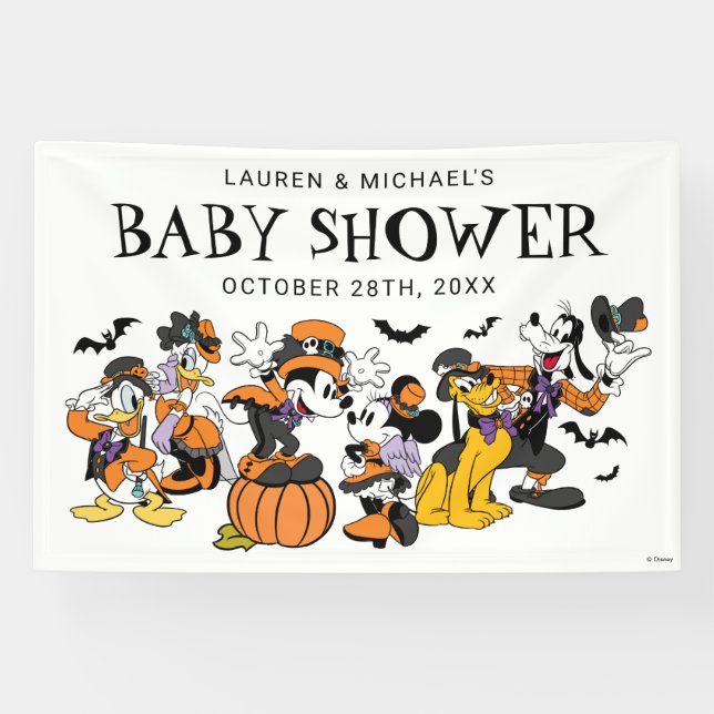 Mickey & Friends Halloween Baby Shower Banner (Horizontal)